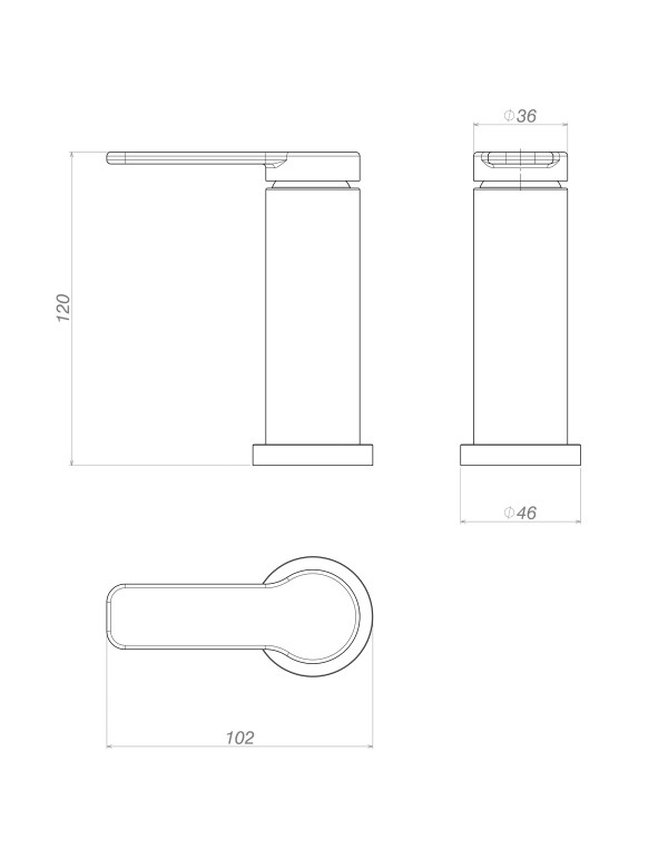 Acionamento Monocomando Mesa Cozinha Flat Deca You Black Matte 4992.BL99.MT.02