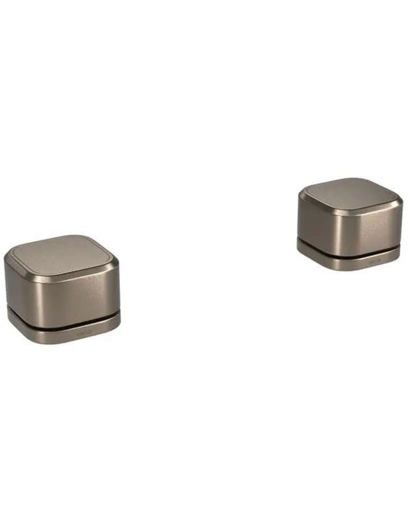 Acionador de Mesa Independente para Misturador de Agua Quente e Fria Formato Quadrado Bloco Macico Minimalista Acabamento Corten Matte Terroso Fosco Linha Deca You 4992.CT105.MT