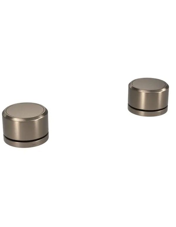 Acionador de Mesa Independente para Misturador de Agua Quente e Fria Formato Redondo Cilindrico Bloco Macico Minimalista Acabamento Corten Matte Terroso Fosco Linha Deca You 4992.CT104.MT