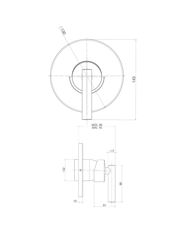 Acabamento Monocomando Chuveiro Deca Beta Cromado 4993.C109.CHU