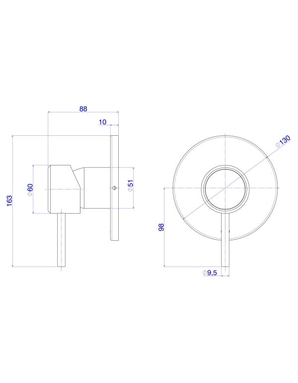 Acabamento para Base de Registro Monocomando de Chuveiro Canopla Redonda Cilindrica de Linhas Limpas e Alavanca de Acionamento Suave Acabamento Corten Matte Terroso Fosco Linha Deca You 4993.CT104.CHU.MT