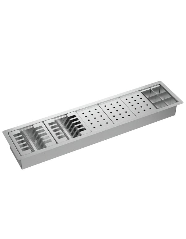 Calha Organizadora De Cozinha Em Inox Com Sistema De Es..