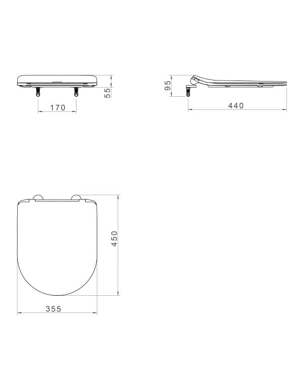 Assento Termofixo com Slow Close e Easy Clean Deca LK, Nuova e Carrara Barbante AP.2362.26