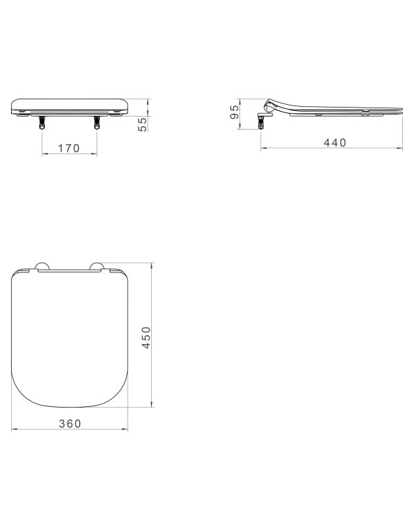 Assento Termofixo Slim com Slow Close Easy Clean Deca Axis Barbante AP.4162.26