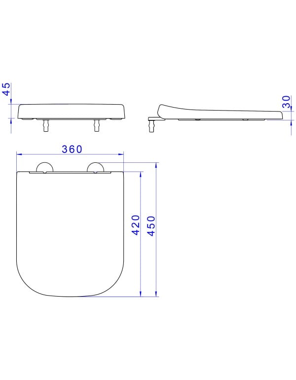 Assento Sanitario Termofixo com Fechamento Suave Slow Close e Remocao Rapida Easy Clean para Vaso Polo Unic e Axis na Cor Ebano Fosco Deca AP.416.94