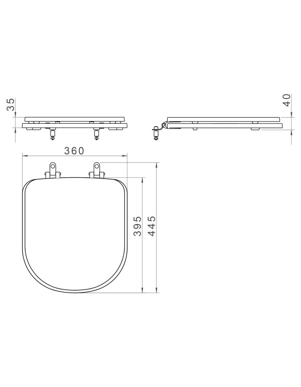Assento Poliéster com Slow Close Deca Vougue Plus Branco AP.51.17Deca