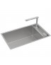 Cuba de Cozinha Retangular 70X40cm com Monocomando Deca Supra Hide Inox  CC.670.70.SUP.INX