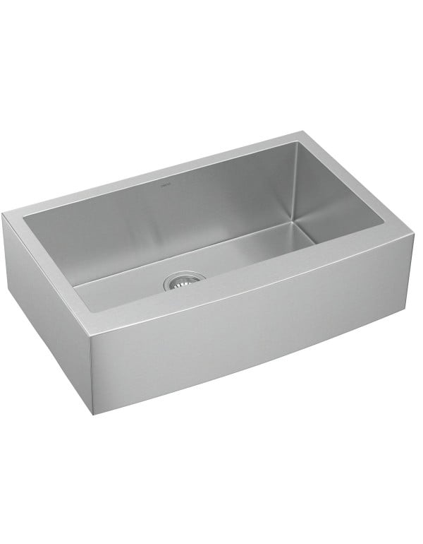 Cuba de Cozinha Gourmet Retangular Grande Estilo Farmsink com Avental Frontal Aparente 75x40cm Acabamento Aço Inox Deca CC.690.75.FAR.INX