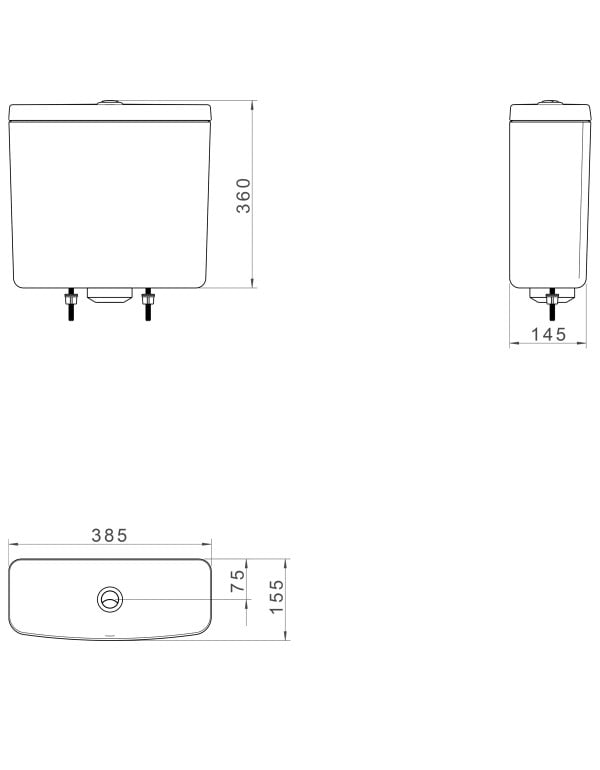 Caixa Acoplada Dual Flux (3 e 6 litros) Vougue Plus/Monte Carlo Deca Branco CD.01F.BR.17