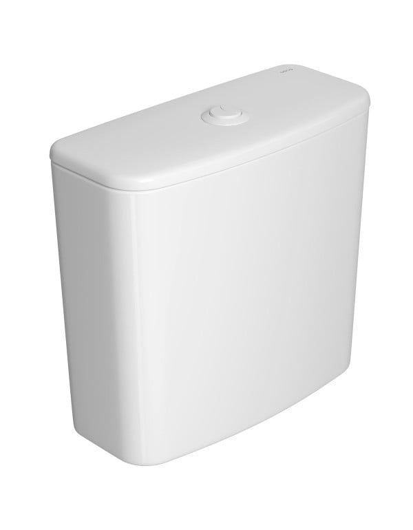 Caixa Acoplada para Bacia Sanitaria com Botao de Acionamento Duplo Duo Monocromatico na Cor Branca Louca Sanitaria Branca Deca CD.05F.BR.17