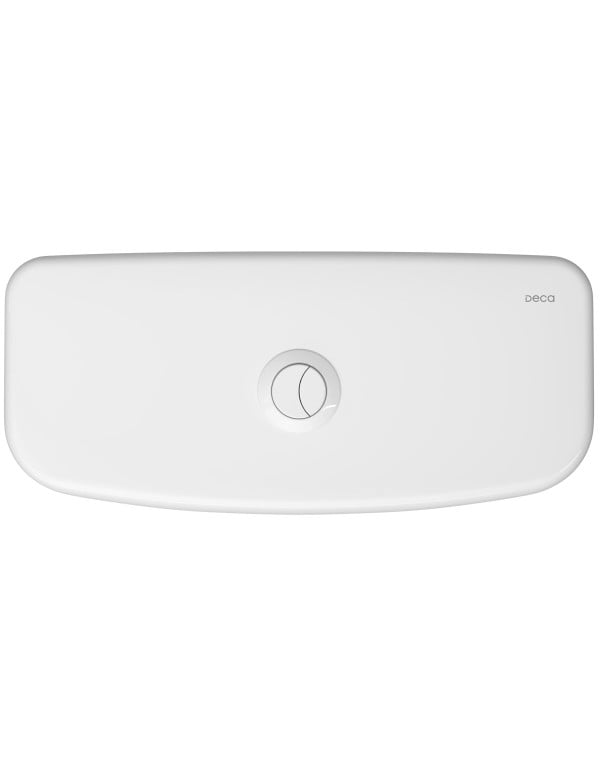Caixa Acoplada para Bacia Sanitaria com Botao de Acionamento Duplo Duo Monocromatico na Cor Branca Louca Sanitaria Branca Deca CD.05F.BR.17