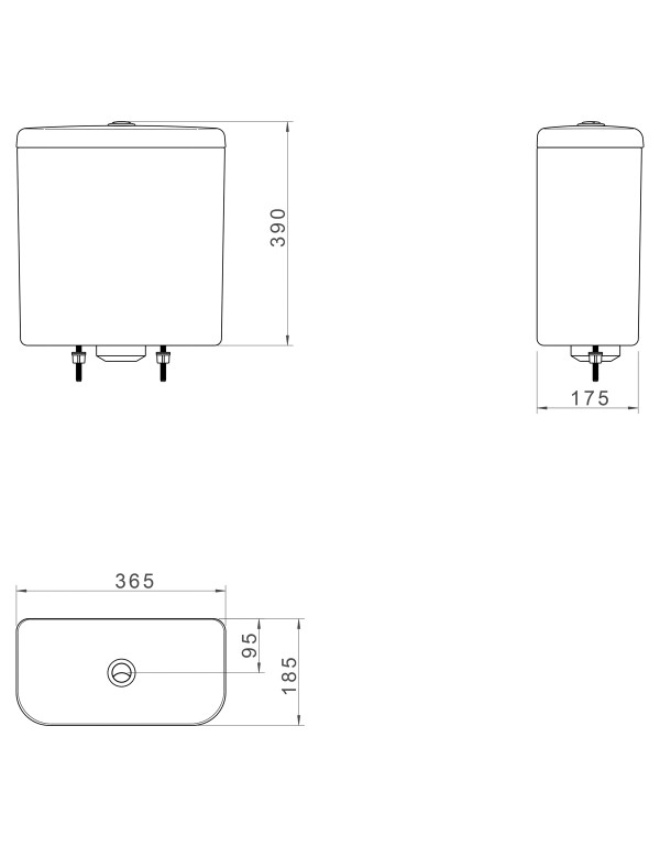 Caixa Acoplada Monocromatica Carrara com Acionamento Duo Deca Branco CD.11F.BR.17