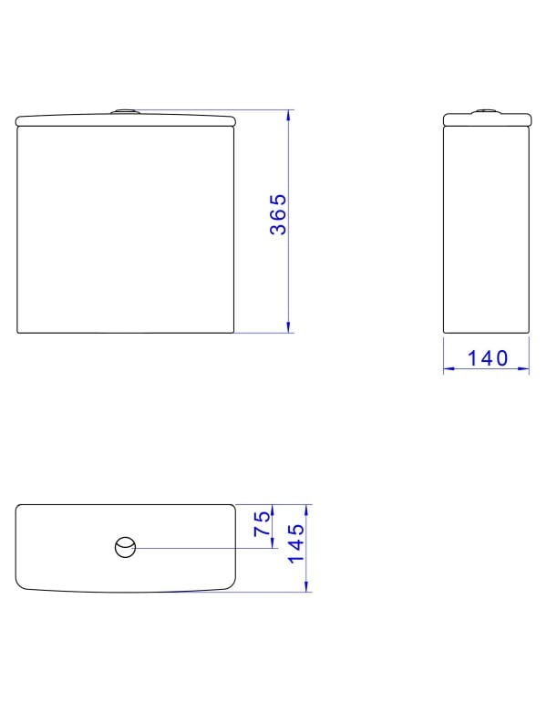 Caixa Acoplada com Mecanismo de Duplo Acionamento Ecoflush 3 e 6 Litros Tecnologia Total Clean Linha LK Cor Branco Brilhante Deca CD.88F.17