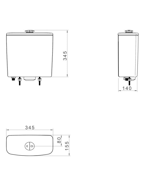 Caixa Acoplada com Acionamento Conforto Duo Deca Branco CDC.05F.17