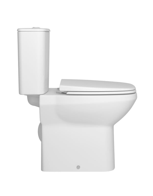 Kit Completo com Bacia e Caixa Acoplada Linha Flex Monocromática com Assento e Itens de Instalação Cor Branco Deca KP.381.BR.17