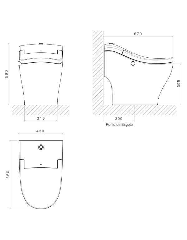 Kit Bacia com Caixa e Bidê Integrados Deca Single Wash Branco KP.420.B.17