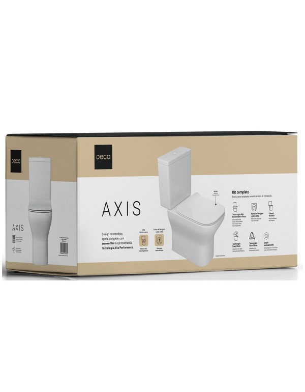 Kit Completo Bacia com Caixa Acoplada Deca Axis Br...