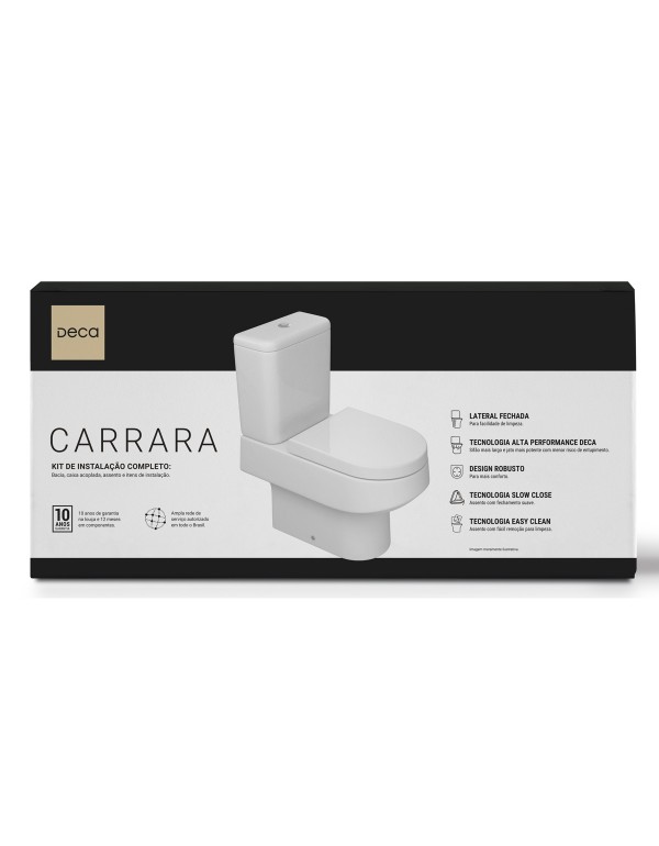 Kit Completo Bacia Carrara Com Caixa Acoplada Deca Branco KP.606.17
