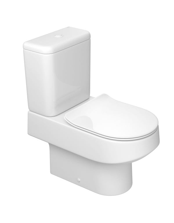 Kit Completo de Bacia Sanitaria com Caixa Acoplada Dual Flux 3 e 6 Litros e Assento Termofixo Slow Close Linha Deca Carrara Branco KP.606.SL.17