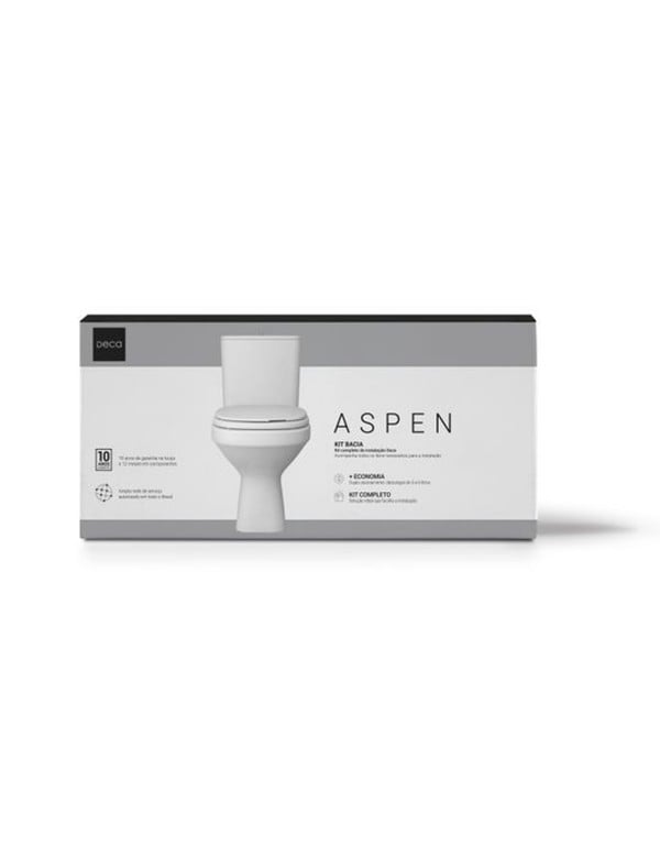 Kit Completo Bacia com Caixa Acoplada Branco Deca Aspen KP.751.17