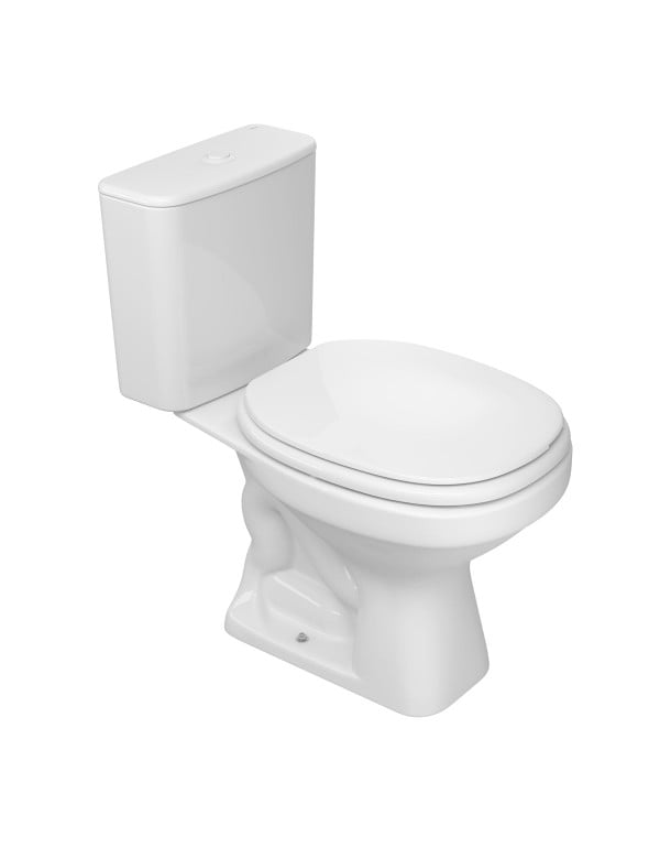 Kit Completo de Vaso Sanitário Aspen com Caixa Acoplada Monocromática Botão Branco Assento e Itens de Instalação Cor Branco Deca KP.751.BR.17