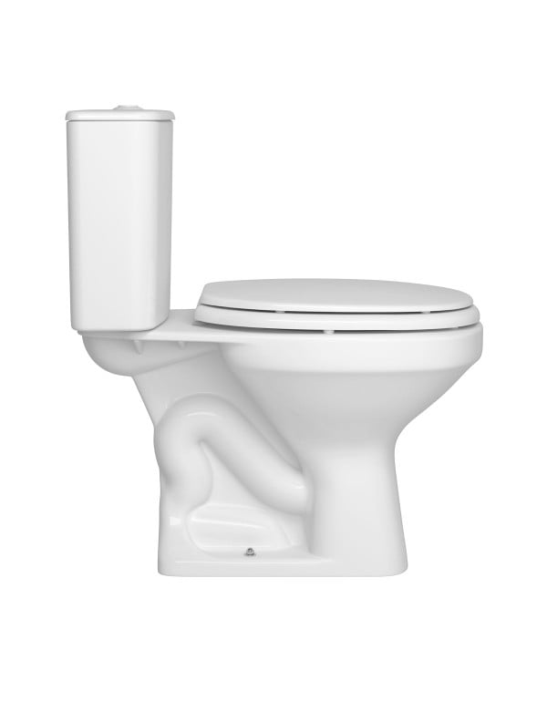 Kit Completo de Vaso Sanitário Aspen com Caixa Acoplada Monocromática Botão Branco Assento e Itens de Instalação Cor Branco Deca KP.751.BR.17
