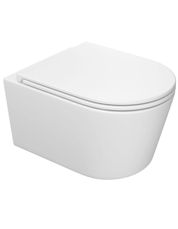 Kit Completo com Bacia Sanitaria Suspensa Quadrada Design LK e Tecnologia Total Clean Assento Soft Close Caixa de Embutir e Placa de Acionamento Cor Branca Deca KP.8830.17