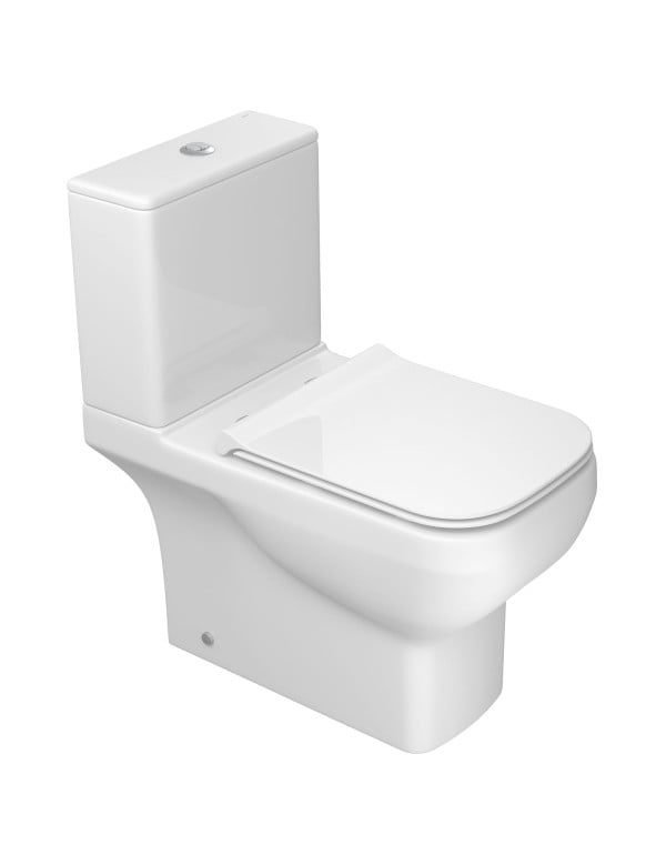 Kit Completo Vaso Sanitário Bacia com Caixa Acoplada Assento e Fixação Linha Linea Tecnologia Total Clean Cor Branco Deca KP.8920.17