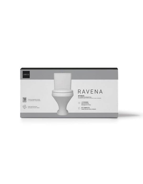 Kit Completo Bacia com Caixa Acoplada Branco Deca Ravena KP.919.17