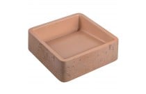 Cuba de Apoio Quadrada Deca Etrusco Concreto Arquitetônico 40cm Terracota L.11040.ETR.66