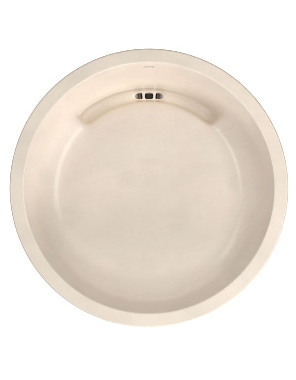 Cuba de Apoio Redonda em Louca Cimenticia 40 cm Linha Deca Etrusco Tom Canela Terroso L.12040.ETR.61