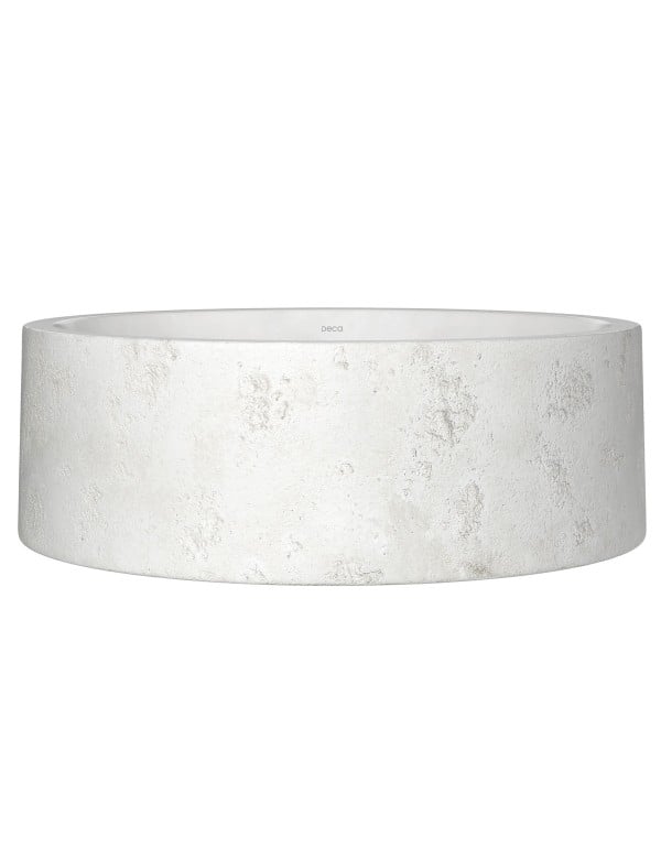 Cuba de Apoio Redonda em Louca Cimenticia 40 cm Linha Deca Etrusco Tom Barbante Areia L.12040.ETR.62
