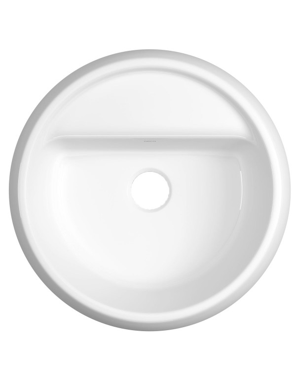 Cuba Redonda Apoio 40cm com Deck Deca Bold Branco L.12040.M.BD.17