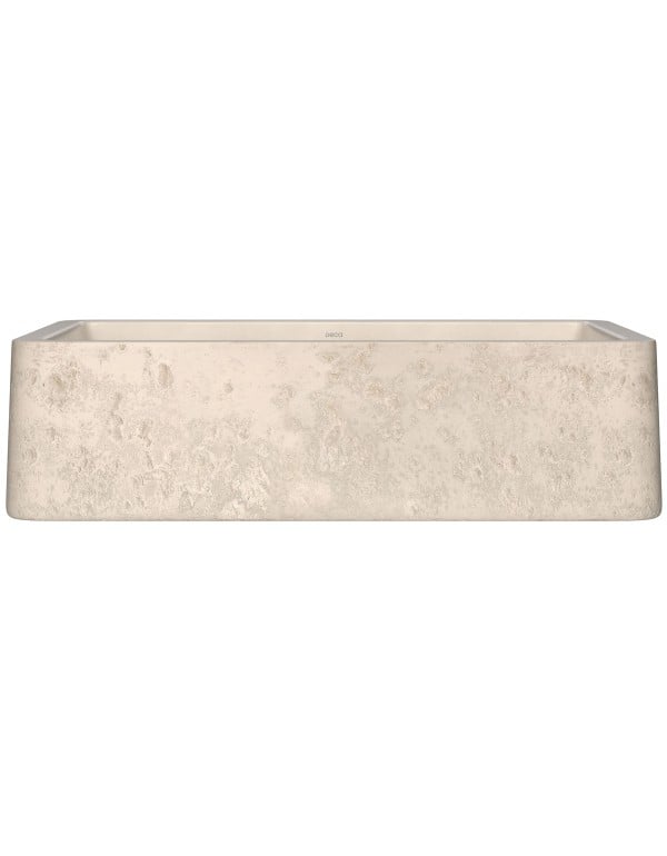 Cuba de Apoio Retangular em Material Cimenticio Linha Deca Etrusco 50 cm Acabamento Canela Marrom Terroso L.13050.ETR.61