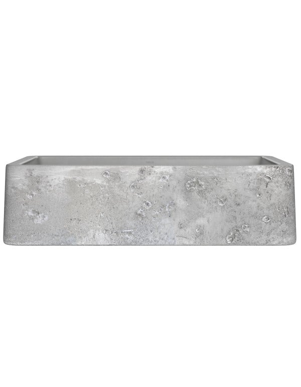 Cuba de Apoio Retangular em Material Cimenticio Linha Deca Etrusco 50 cm Acabamento Chumbo Cinza Escuro L.13050.ETR.63