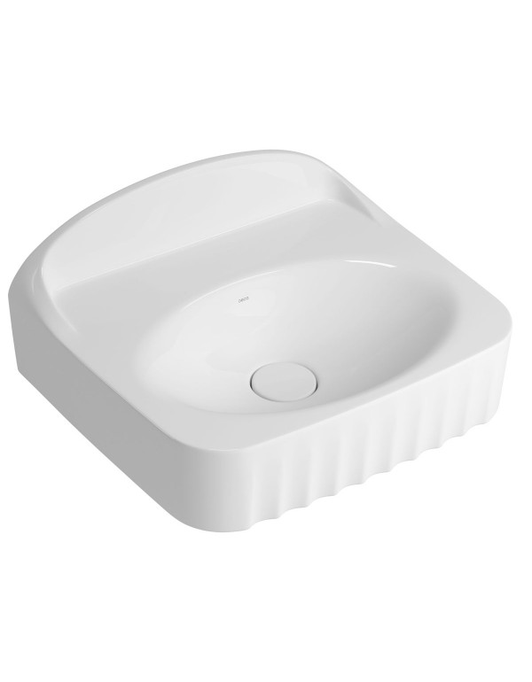 Cuba de Apoio ou Suspensa Retangular com Mesa Deca Pérola Branca L.13050.M.PER.17