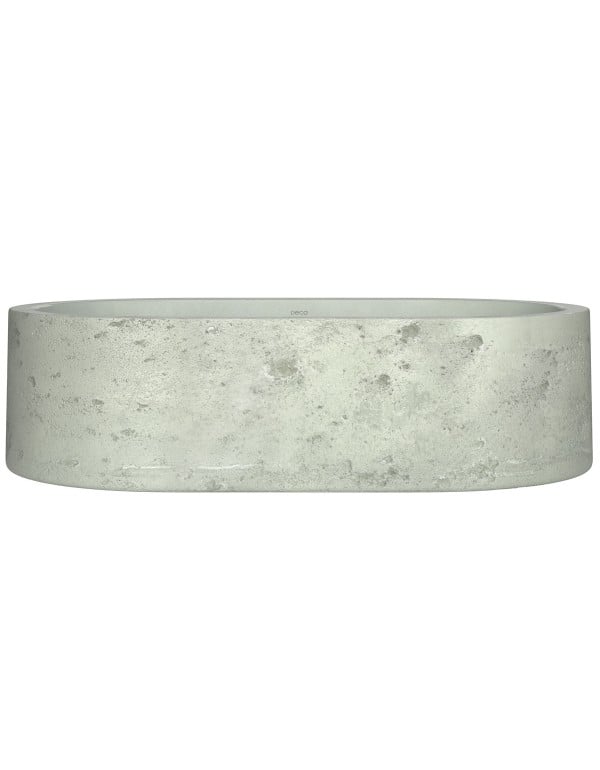 Cuba de Apoio Oblonga em Material Cimenticio Linha Deca Etrusco 50 cm Acabamento Salvia Verde Acinzentado L.14050.ETR.65