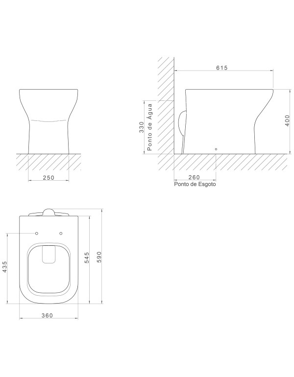 Bacia Convencional Deca Axis Ebano Fosco P.47.94