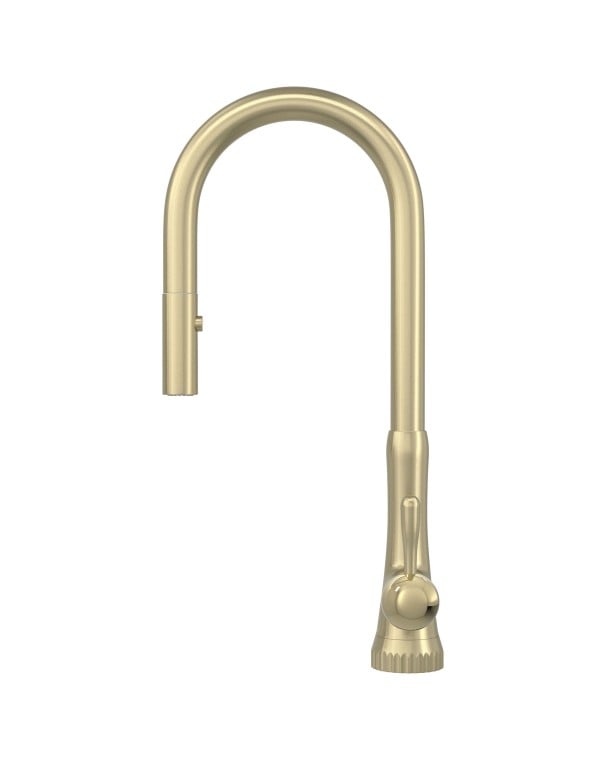 Torneira Misturador Monocomando de Cozinha para Mesa com Bica Móvel Linha Pérola Acabamento Summer Gold Dourado Fosco Deca 2089.SM108.MT