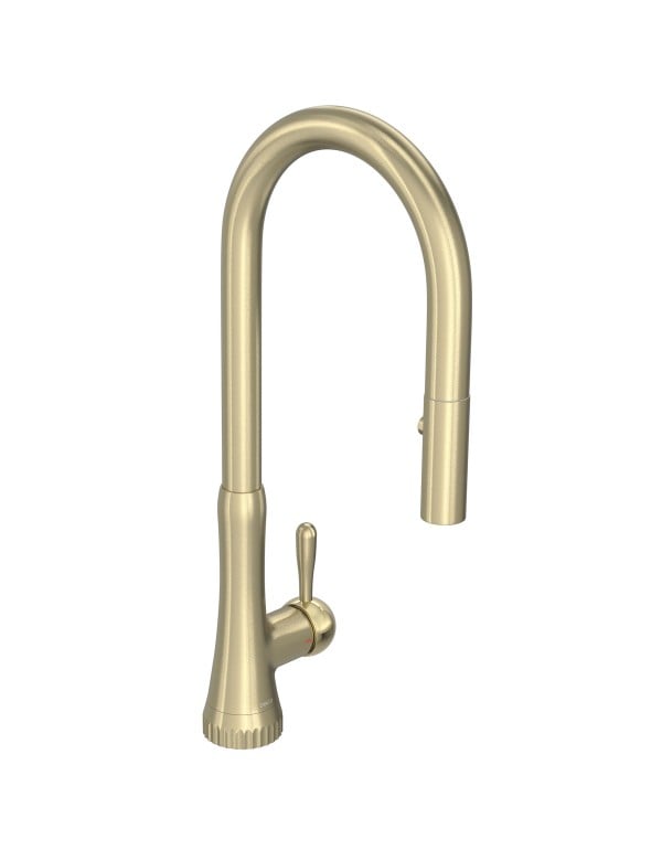 Torneira Misturador Monocomando de Cozinha para Mesa com Bica Móvel Linha Pérola Acabamento Summer Gold Dourado Fosco Deca 2089.SM108.MT