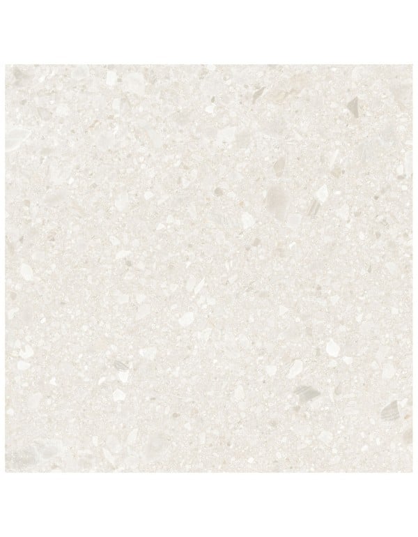 Porcelanato Esmaltado Formato Quadrado Estampa Inspirada na Pedra Italiana Ceppo di Gre Cinza Claro Soft Gray Acabamento Natural Retificado Linha Caminho Portinari Noventa por Noventa Centimetros 6063150A