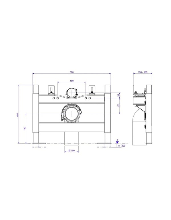 Suporte para Bacias e Bidês Suspensos em Dry Wall Caixa Embutida Deca 1100.SP.133.01