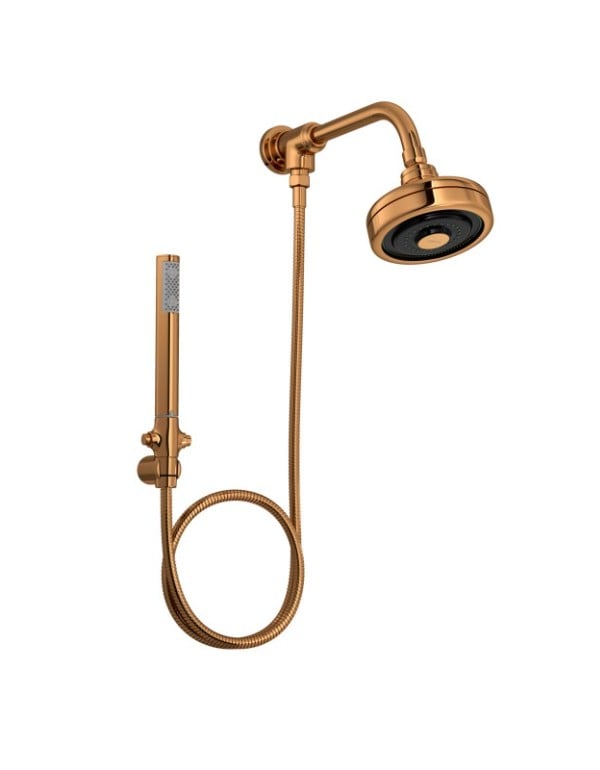Kit Chuveiro Deca Acqua Plus com Flexível em PVC Red Gold 1990.GLRD.STDKIT.N