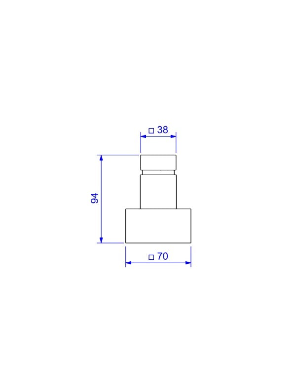 Acabamento Registro Gaveta Grande 1 1/4" e 1 1/2" Deca Cubo Gold 4900.GL86.GD