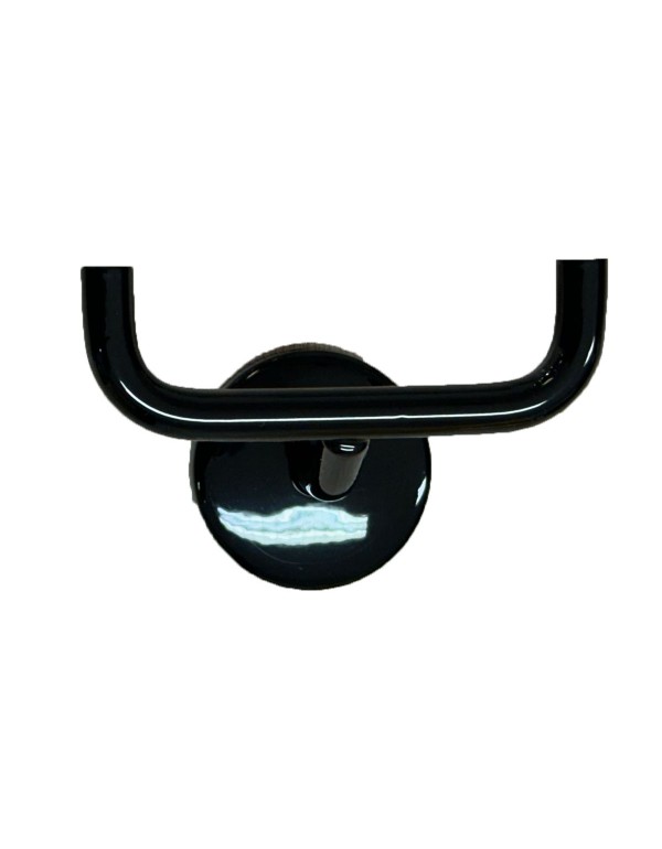 Cabide Duplo Reto Round Metalworks Preto Brilhante...