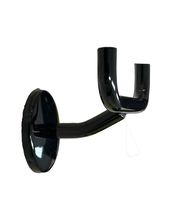 Cabide Duplo Reto Round Metalworks Preto Brilhante Crismoe 05.RD04.PB