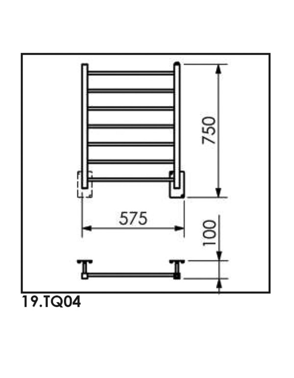 Toalheiro Termico Fio Oculto Grande Quada Bivolt Premium Grafite Escovado 19.TQ04.GE