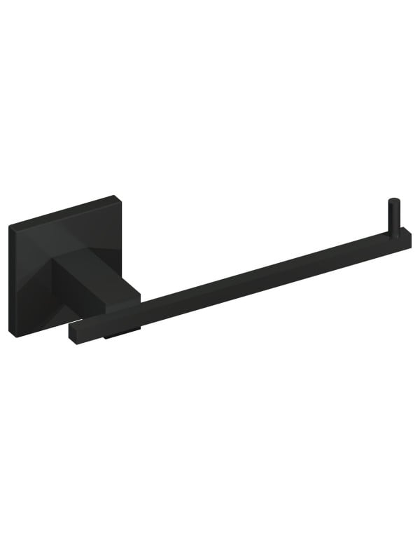 Papeleira Suporte Porta Papel Higiênico Linha Cecilia Metalworks by Crismoe Acabamento Preto Brilhante 01.CC01.PB