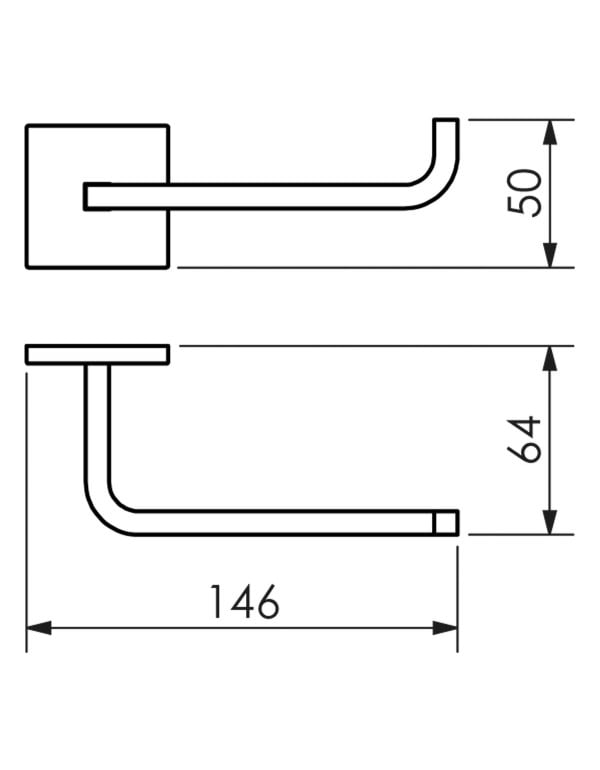 Papeleira Suporte Porta Papel Higiênico Quadrado Linha Quada Metalworks by Crismoe Acabamento Aço Corten 01.QD00.CT