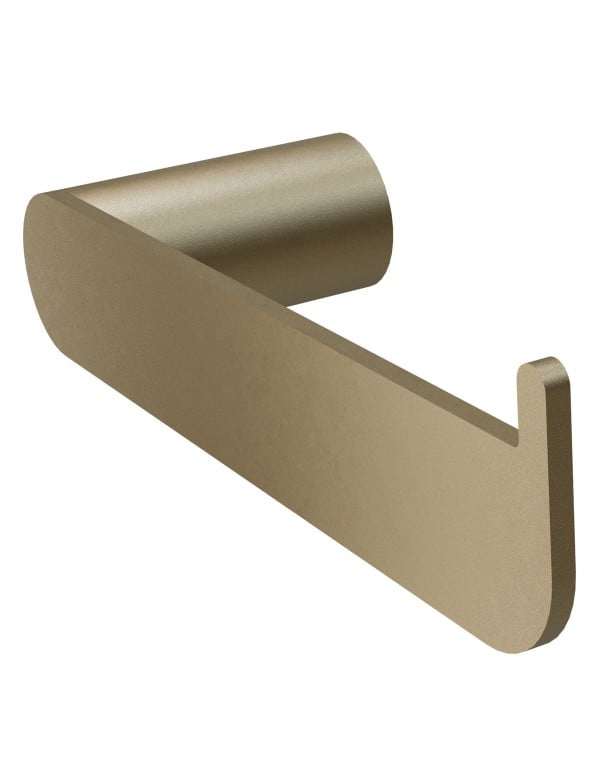 Papeleira Porta Papel Higienico de Parede Linha Vetra Metalworks By Crismoe em Aco Inox AISI 304 Acabamento Ouro Acetinado Dourado Fosco 01.VT01.OA